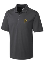Cutter and Buck Pittsburgh Pirates Mens Charcoal Chelan Short Sleeve Polo