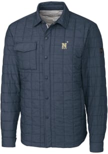 Cutter and Buck Navy Mens Grey Rainier PrimaLoft Quilted Outerwear Lined Jacket