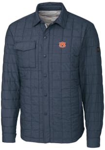 Cutter and Buck Auburn Tigers Mens Grey Rainier PrimaLoft Quilted Outerwear Lined Jacket