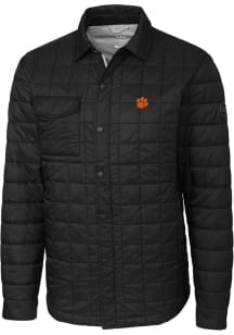 Cutter and Buck Clemson Tigers Mens Black Rainier PrimaLoft Quilted Outerwear Lined Jacket