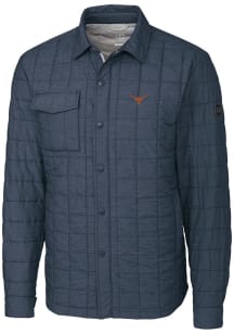 Cutter and Buck Texas Longhorns Mens Grey Rainier PrimaLoft Quilted Outerwear Lined Jacket