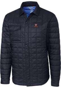 Cutter and Buck Virginia Cavaliers Mens Navy Blue Rainier PrimaLoft Quilted Outerwear Lined Jack..