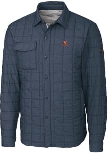 Cutter and Buck Virginia Cavaliers Mens Grey Rainier PrimaLoft Quilted Outerwear Lined Jacket