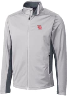 Cutter and Buck Houston Cougars Mens Grey Navigate Softshell Light Weight Jacket