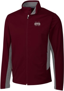 Cutter and Buck Mississippi State Bulldogs Mens Red Navigate Softshell Light Weight Jacket