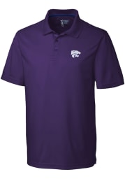 Cutter and Buck K-State Wildcats Mens Purple Fairwood Short Sleeve Polo