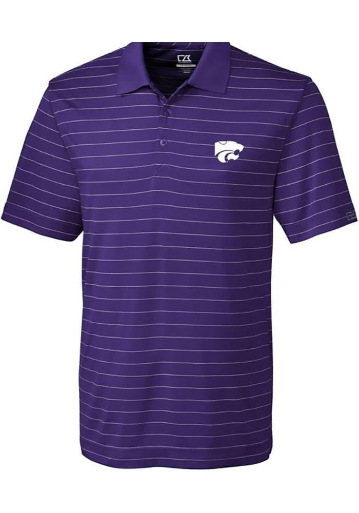 Cutter and Buck K-State Wildcats Mens Purple Franklin Short Sleeve Polo