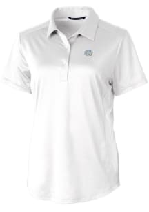 Cutter and Buck Southern University Jaguars Womens White Prospect Textured Short Sleeve Polo Shi..