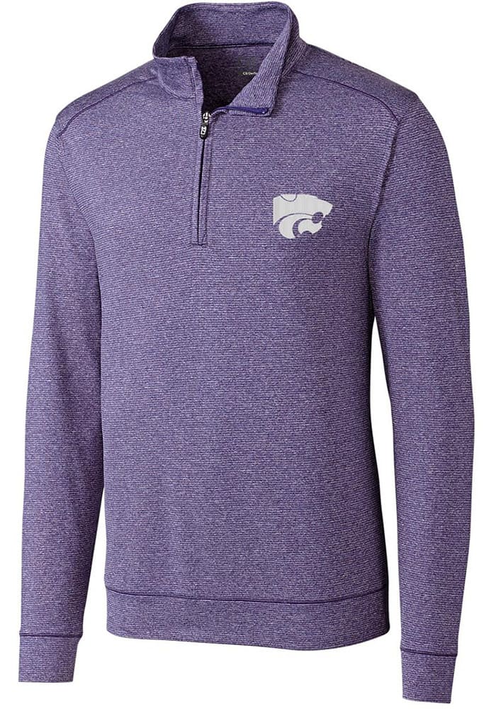 Cutter and Buck KState Wildcats Shoreline Pullover Purple