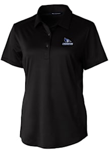 Cutter and Buck Creighton Bluejays Womens Black Prospect Textured Short Sleeve Polo Shirt