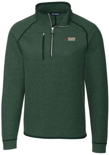 Cutter and Buck Florida A&amp;M Rattlers Mens Green Mainsail Long Sleeve 1/4 Zip Pullover