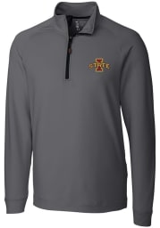 Cutter and Buck Iowa State Cyclones Mens Grey Jackson Long Sleeve 1/4 Zip Pullover