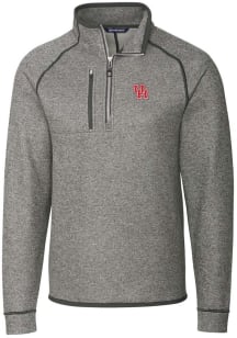 Cutter and Buck Houston Cougars Mens Grey Mainsail Long Sleeve 1/4 Zip Pullover