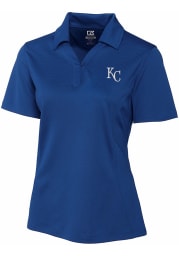 Cutter and Buck Kansas City Royals Womens Blue DryTec Genre Short Sleeve Polo Shirt