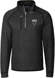 Cutter and Buck Howard Bison Mens Charcoal Mainsail Long Sleeve 1/4 Zip Pullover