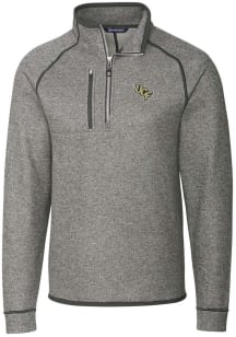 Cutter and Buck UCF Knights Mens Grey Mainsail Long Sleeve 1/4 Zip Pullover