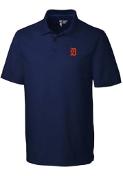 Cutter and Buck Detroit Tigers Mens Navy Blue Fairwood Short Sleeve Polo