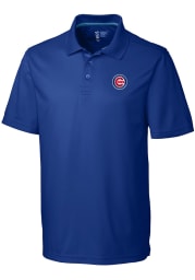Cutter and Buck Chicago Cubs Mens Blue Fairwood Short Sleeve Polo