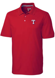 Cutter and Buck Texas Rangers Mens Red Fairwood Short Sleeve Polo