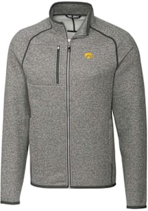 Cutter and Buck Iowa Hawkeyes Mens Grey Mainsail Medium Weight Jacket