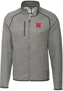 Cutter and Buck Nebraska Cornhuskers Mens Grey Mainsail Medium Weight Jacket