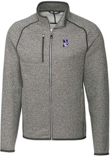Cutter and Buck Northwestern Wildcats Mens Grey Mainsail Medium Weight Jacket