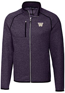 Mens Washington Huskies Purple Cutter and Buck Mainsail Medium Weight Jacket