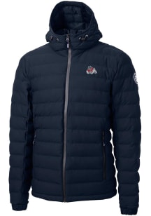 Cutter and Buck Fresno State Bulldogs Mens Navy Blue Mission Ridge Repreve Puffer Filled Jacket