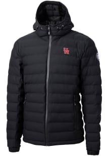 Cutter and Buck Houston Cougars Mens Black Mission Ridge Repreve Puffer Filled Jacket