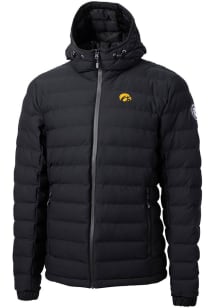 Cutter and Buck Iowa Hawkeyes Mens Black Mission Ridge Repreve Puffer Filled Jacket