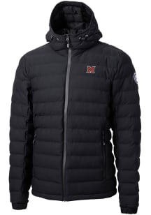 Cutter and Buck Miami RedHawks Mens Black Mission Ridge Repreve Puffer Filled Jacket