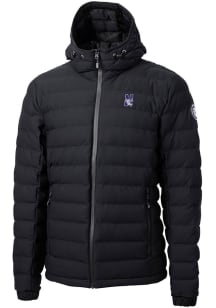 Cutter and Buck Northwestern Wildcats Mens Black Mission Ridge Repreve Puffer Filled Jacket