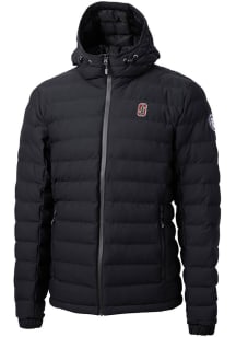 Cutter and Buck Stanford Cardinal Mens Black Mission Ridge Repreve Puffer Filled Jacket