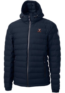 Cutter and Buck Virginia Cavaliers Mens Navy Blue Mission Ridge Repreve Puffer Filled Jacket