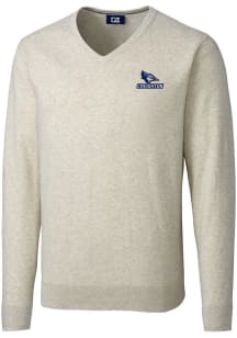 Cutter and Buck Creighton Bluejays Mens Oatmeal Lakemont Long Sleeve Sweater