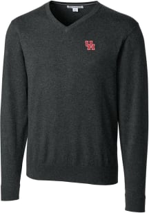 Cutter and Buck Houston Cougars Mens Charcoal Lakemont Long Sleeve Sweater