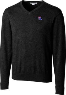 Cutter and Buck Louisiana Tech Bulldogs Mens Black Lakemont Long Sleeve Sweater