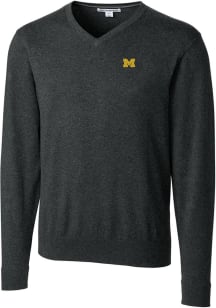 Cutter and Buck Michigan Wolverines Mens Grey Lakemont Long Sleeve Sweater