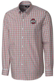 Cutter and Buck Ohio State Buckeyes Mens Red Gilman Long Sleeve Dress Shirt