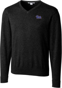 Cutter and Buck Pitt Panthers Mens Black Lakemont Long Sleeve Sweater