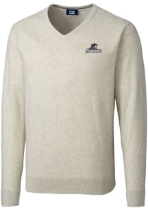 Cutter and Buck Providence Friars Mens Oatmeal Lakemont Long Sleeve Sweater