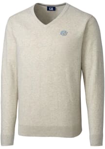 Cutter and Buck Southern University Jaguars Mens Oatmeal Lakemont Long Sleeve Sweater