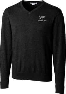 Cutter and Buck Virginia Tech Hokies Mens Black Lakemont Long Sleeve Sweater