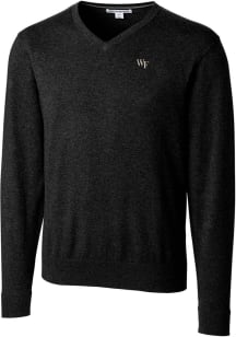 Cutter and Buck Wake Forest Demon Deacons Mens Black Lakemont Long Sleeve Sweater