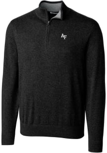 Cutter and Buck Air Force Mens Black Lakemont Long Sleeve 1/4 Zip Pullover