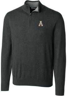 Cutter and Buck Appalachian State Mountaineers Mens Charcoal Lakemont Long Sleeve 1/4 Zip Pullov..