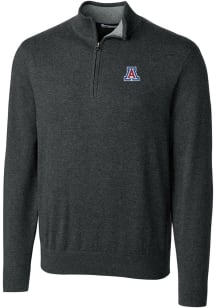Cutter and Buck Arizona Wildcats Mens Charcoal Lakemont Long Sleeve 1/4 Zip Pullover