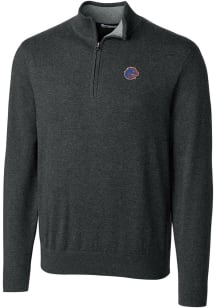 Cutter and Buck Boise State Broncos Mens Charcoal Lakemont Long Sleeve 1/4 Zip Pullover