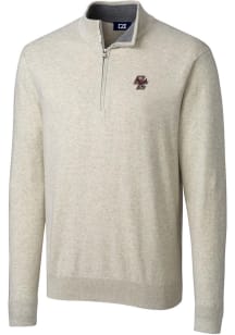 Cutter and Buck Boston College Eagles Mens Oatmeal Lakemont Long Sleeve 1/4 Zip Pullover