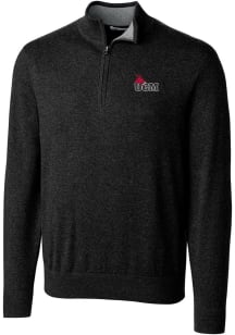 Cutter and Buck Central Missouri Mules Mens Black Lakemont Long Sleeve 1/4 Zip Pullover